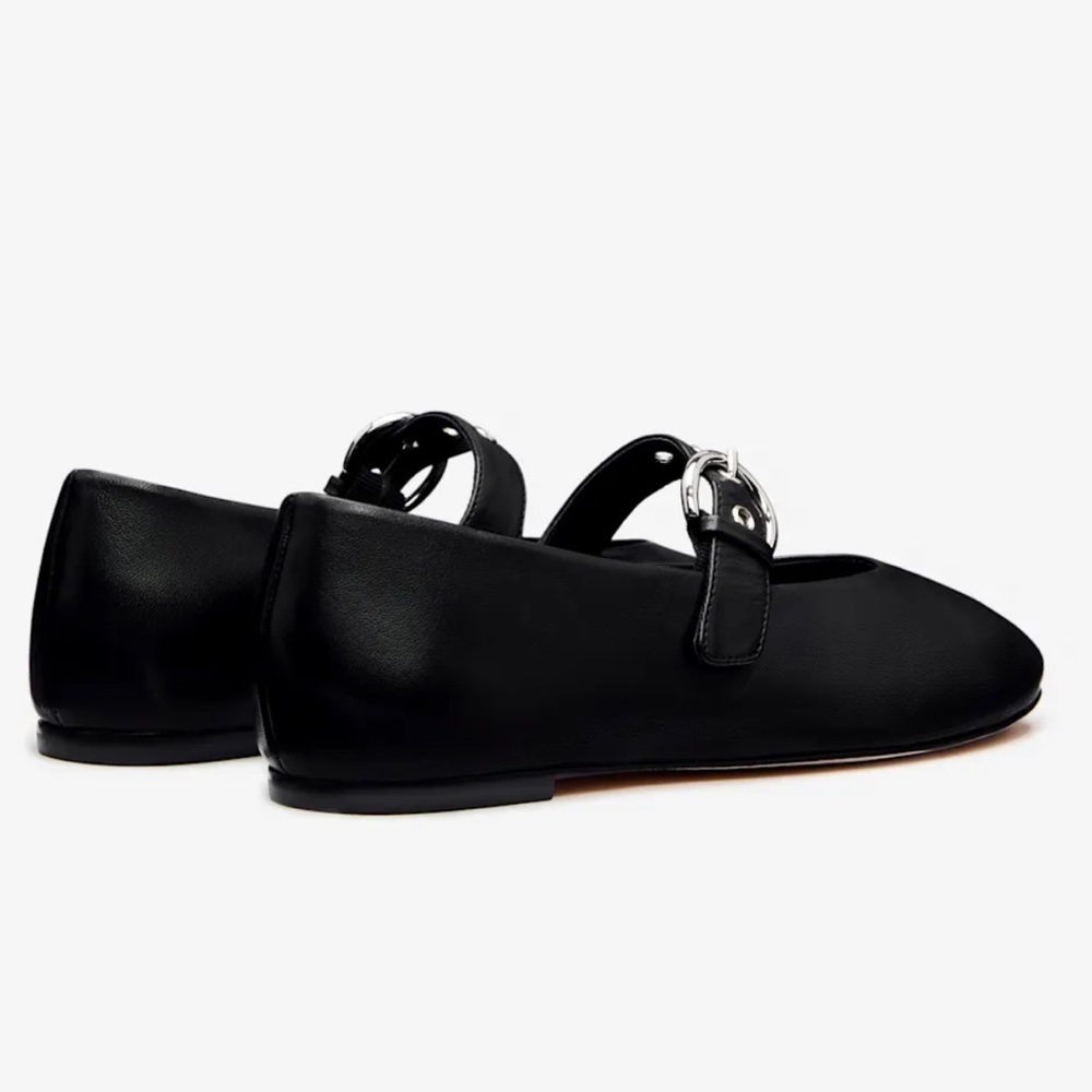 REFORMATION Bethany Ballet Flat - Size 7.5 Core - Black - Picture 3 of 7